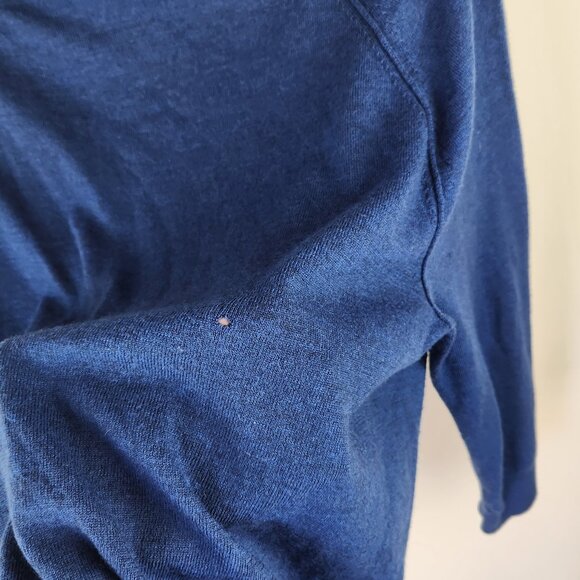 Banana Republic 100% Italian Merino Wool Raglan Crewneck Sweater sz XL Flawed - Picture 7 of 9